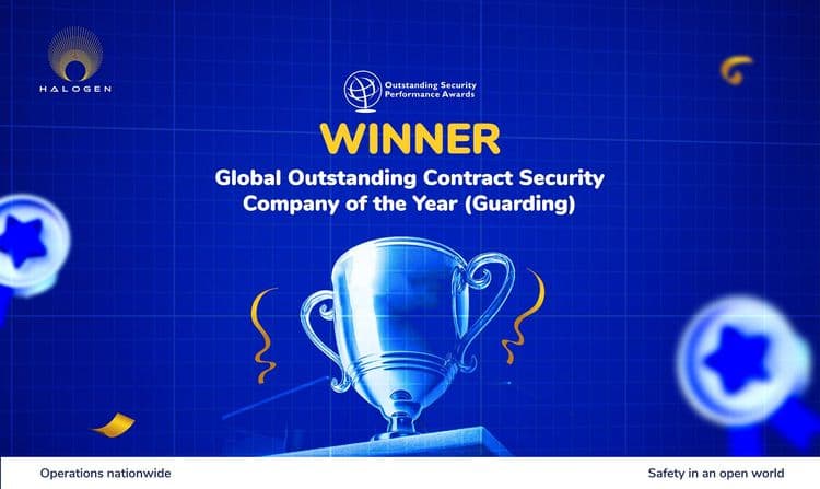 Halogen Group Wins Outstanding Contract Security Company (Guarding) at 2nd Global OSPAs 2025.